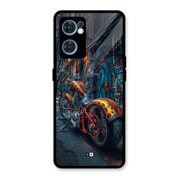 Orange Fatbike Glass Back Case for Oppo Reno7 5G