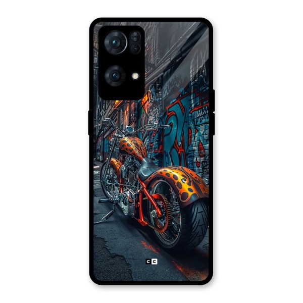 Orange Fatbike Glass Back Case for Oppo Reno7 Pro 5G