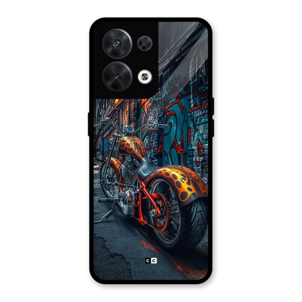 Orange Fatbike Glass Back Case for Oppo Reno8 5G