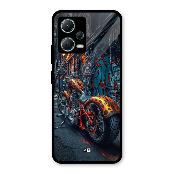 Orange Fatbike Glass Back Case for Poco X5