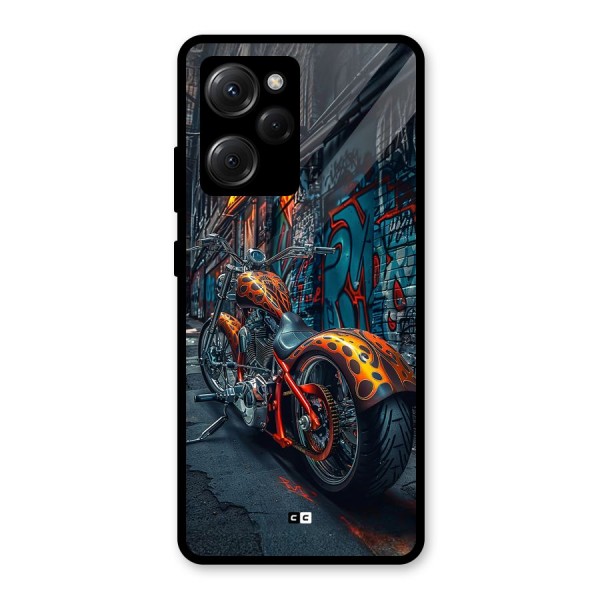 Orange Fatbike Glass Back Case for Poco X5 Pro