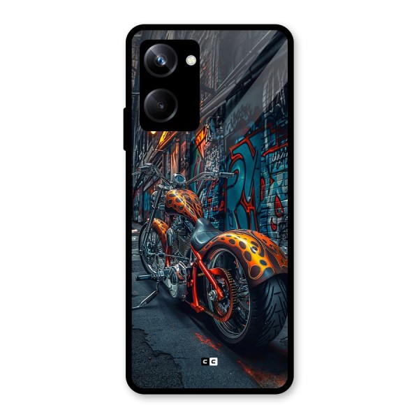 Orange Fatbike Glass Back Case for Realme 10 Pro