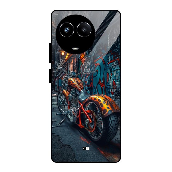 Orange Fatbike Glass Back Case for Realme 11X