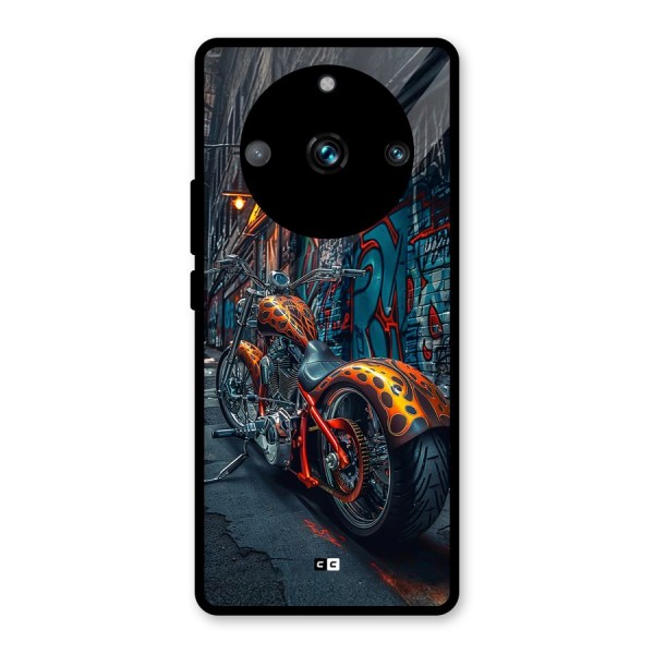 Orange Fatbike Glass Back Case for Realme 11 Pro