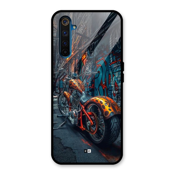 Orange Fatbike Glass Back Case for Realme 6 Pro