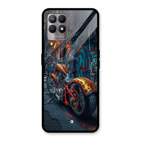 Orange Fatbike Glass Back Case for Realme 8i