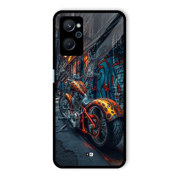 Orange Fatbike Glass Back Case for Realme 9i