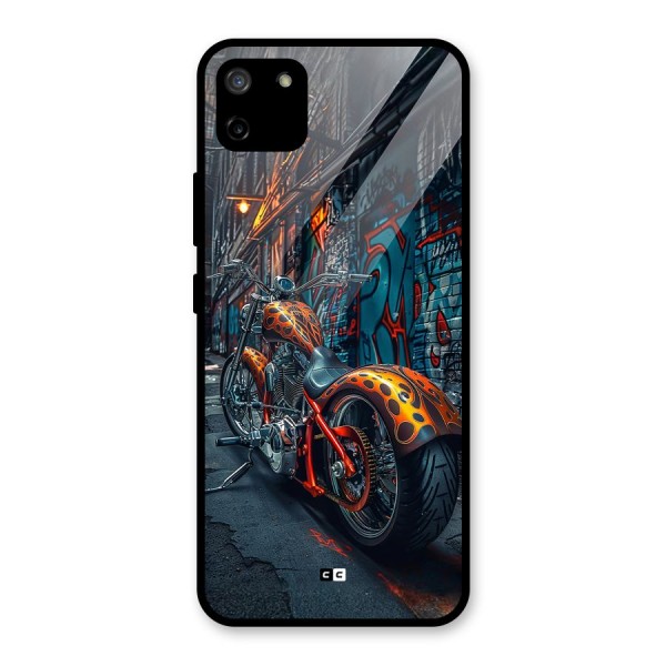 Orange Fatbike Glass Back Case for Realme C11