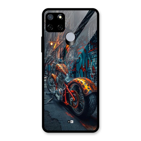 Orange Fatbike Glass Back Case for Realme C15