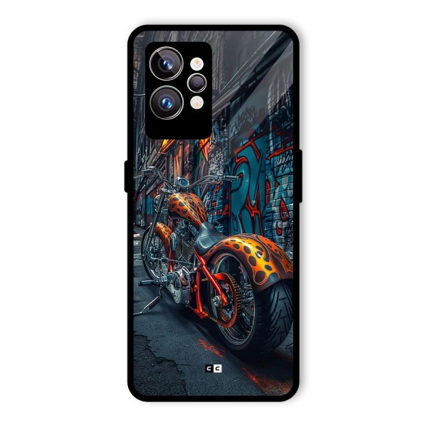 Orange Fatbike Glass Back Case for Realme GT2 Pro