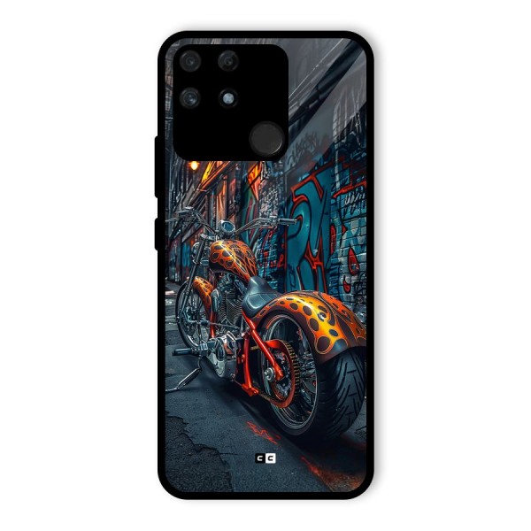 Orange Fatbike Glass Back Case for Realme Narzo 50A