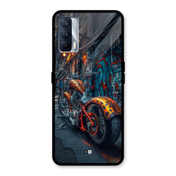 Orange Fatbike Glass Back Case for Realme X7