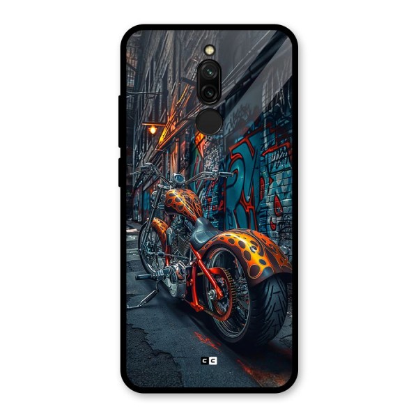 Orange Fatbike Glass Back Case for Redmi 8