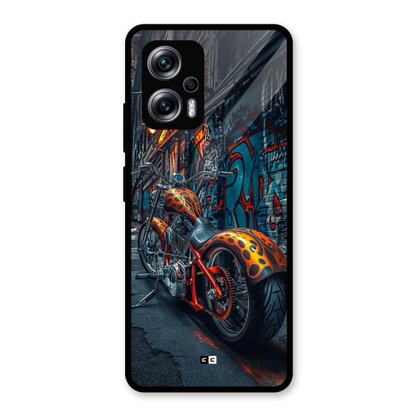 Orange Fatbike Glass Back Case for Redmi K50i