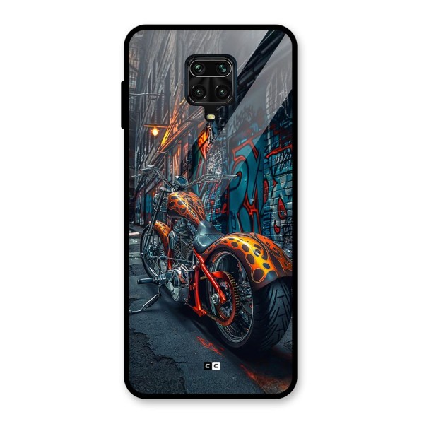 Orange Fatbike Glass Back Case for Redmi Note 10 Lite