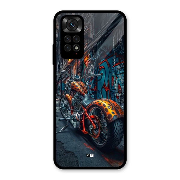 Orange Fatbike Glass Back Case for Redmi Note 11S