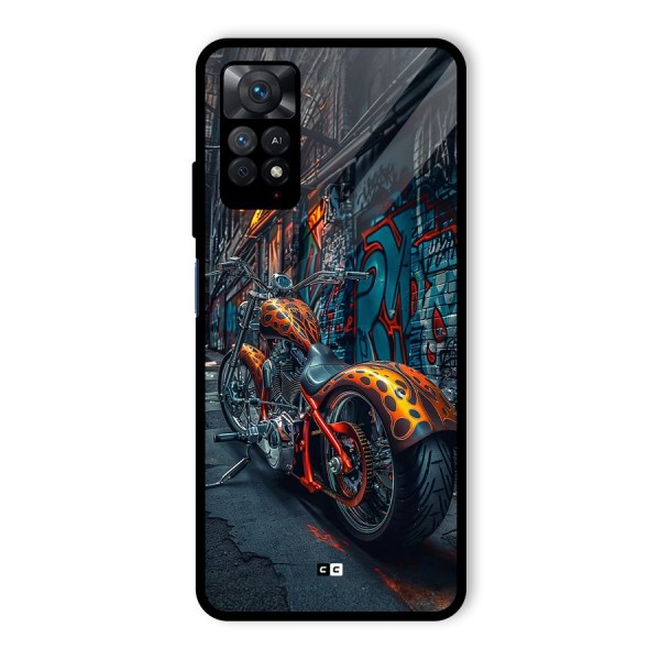 Orange Fatbike Glass Back Case for Redmi Note 11 Pro