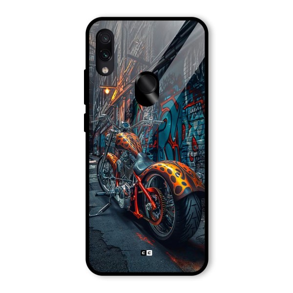 Orange Fatbike Glass Back Case for Redmi Note 7 Pro