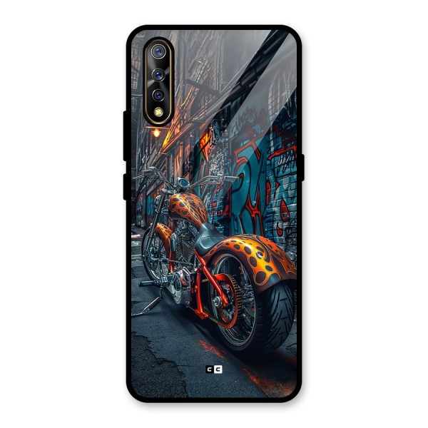 Orange Fatbike Glass Back Case for Vivo S1