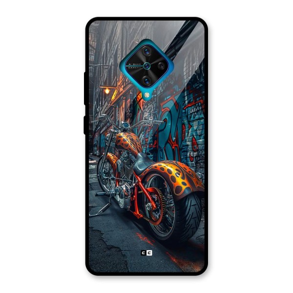 Orange Fatbike Glass Back Case for Vivo S1 Pro