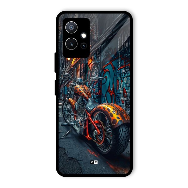 Orange Fatbike Glass Back Case for Vivo T1 5G