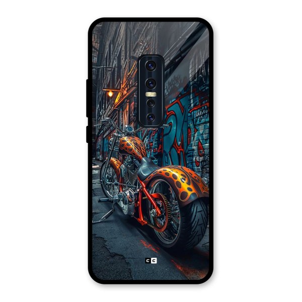 Orange Fatbike Glass Back Case for Vivo V17 Pro