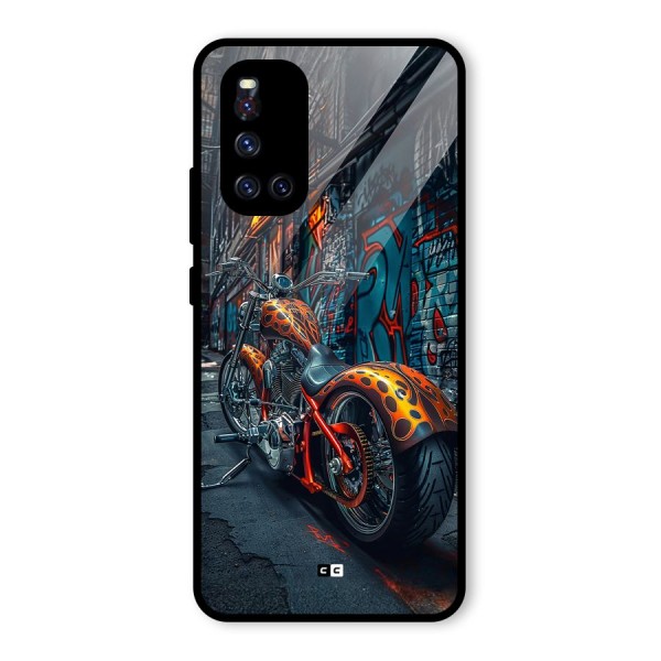 Orange Fatbike Glass Back Case for Vivo V19