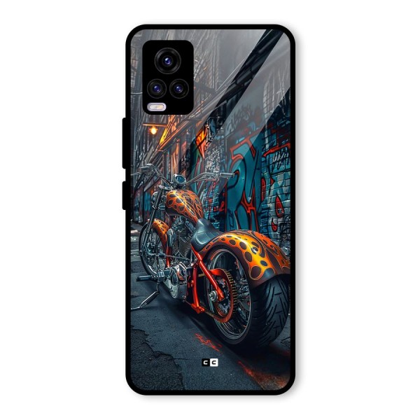 Orange Fatbike Glass Back Case for Vivo V20