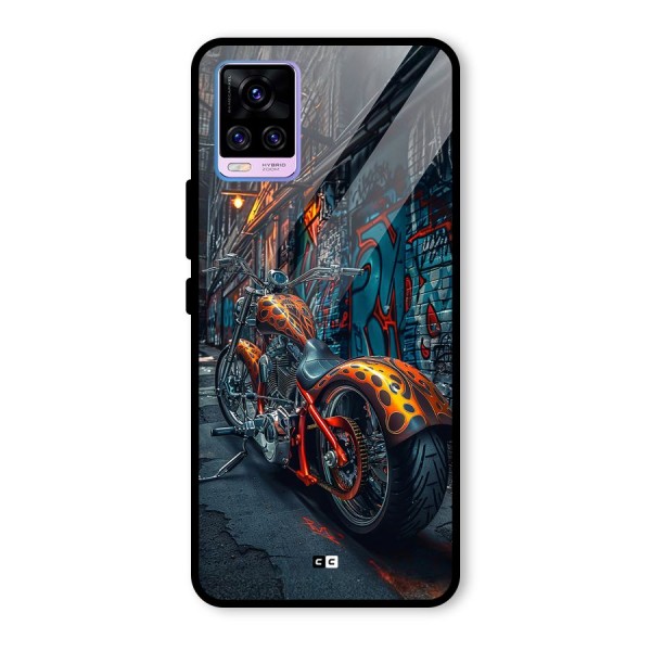 Orange Fatbike Glass Back Case for Vivo V20 Pro