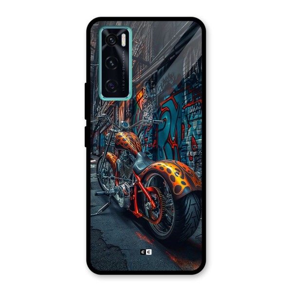 Orange Fatbike Glass Back Case for Vivo V20 SE