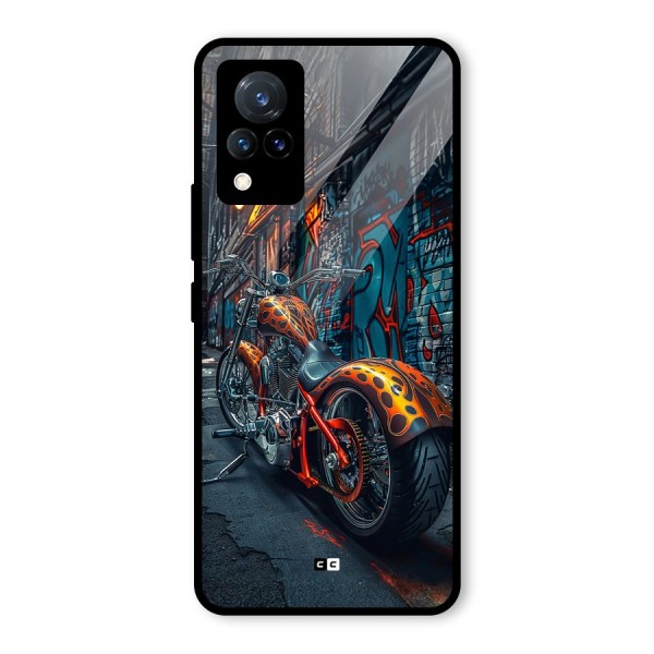 Orange Fatbike Glass Back Case for Vivo V21 5G