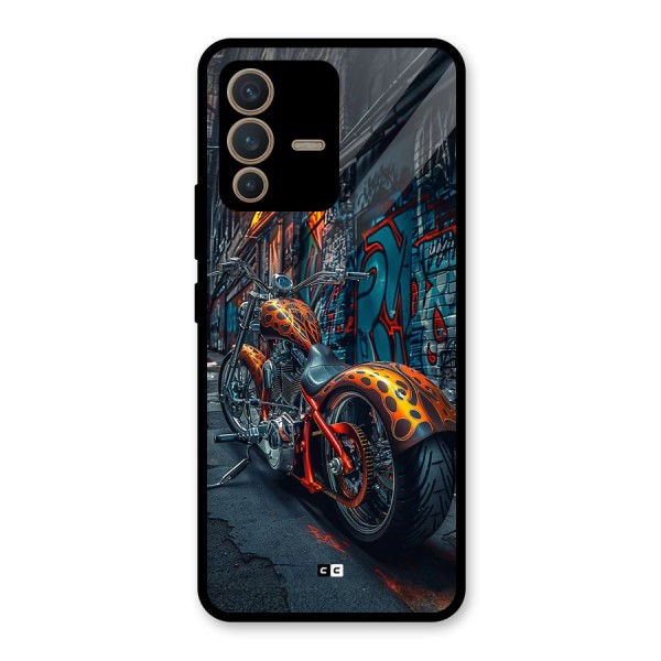 Orange Fatbike Glass Back Case for Vivo V23 5G