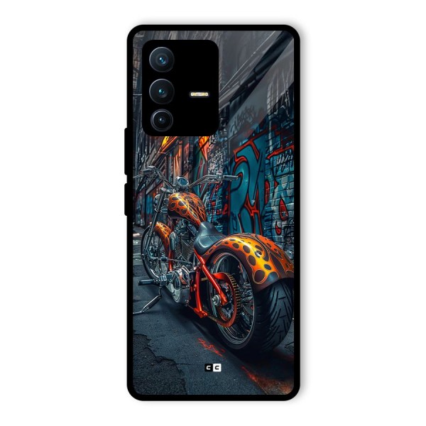 Orange Fatbike Glass Back Case for Vivo V23 Pro