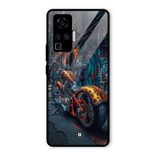 Orange Fatbike Glass Back Case for Vivo X50 Pro