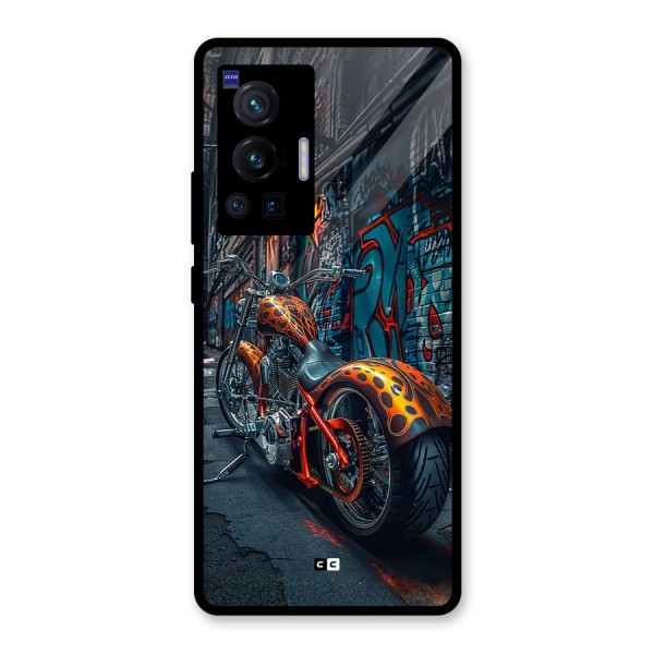 Orange Fatbike Glass Back Case for Vivo X70 Pro