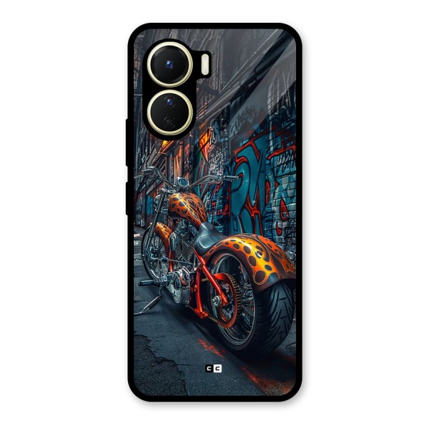 Orange Fatbike Glass Back Case for Vivo Y16