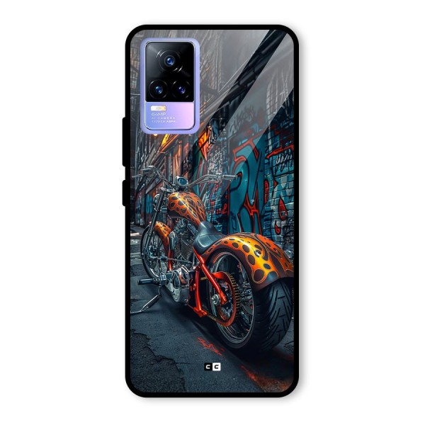 Orange Fatbike Glass Back Case for Vivo Y73