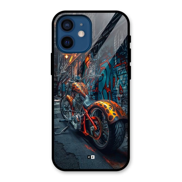 Orange Fatbike Glass Back Case for iPhone 12 Mini