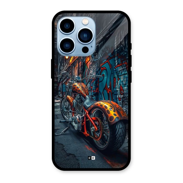 Orange Fatbike Glass Back Case for iPhone 13 Pro