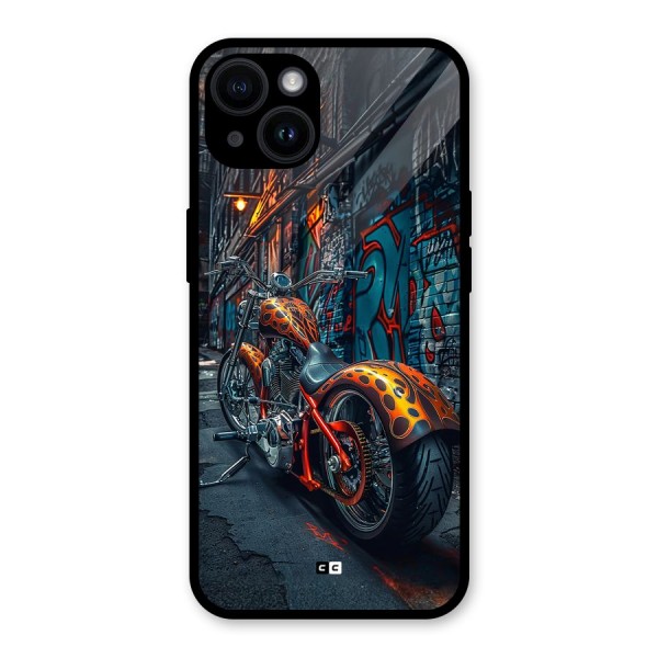 Orange Fatbike Glass Back Case for iPhone 14