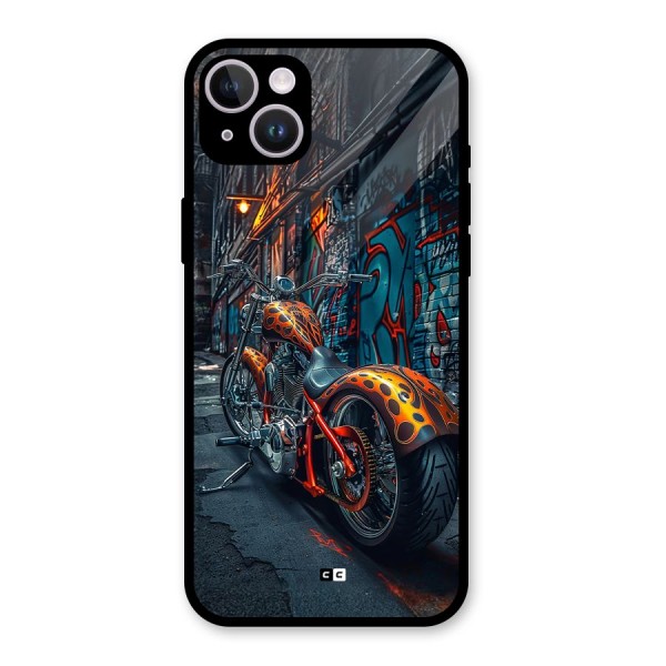 Orange Fatbike Glass Back Case for iPhone 14 Plus