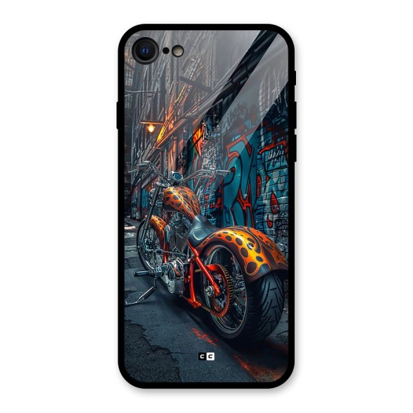 Orange Fatbike Glass Back Case for iPhone 7