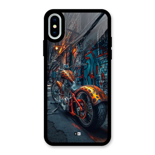 Orange Fatbike Glass Back Case for iPhone X