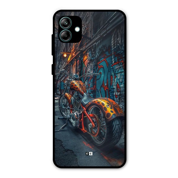 Orange Fatbike Metal Back Case for Galaxy A04