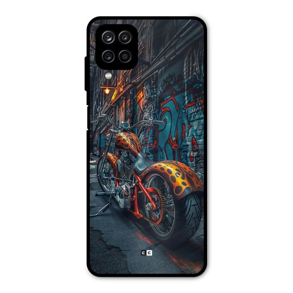 Orange Fatbike Metal Back Case for Galaxy A12