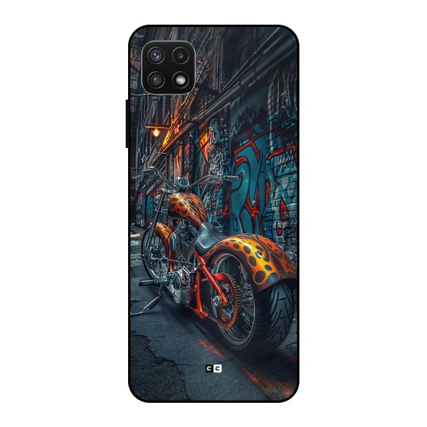 Orange Fatbike Metal Back Case for Galaxy A22 5G