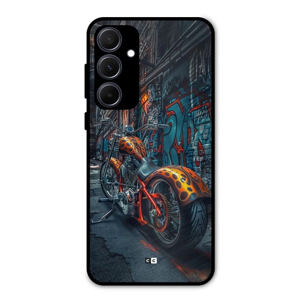 Orange Fatbike Metal Back Case for Galaxy A35