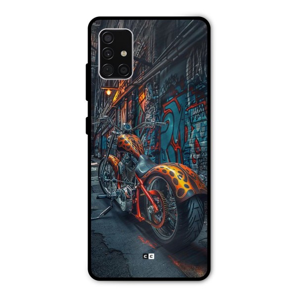 Orange Fatbike Metal Back Case for Galaxy A51