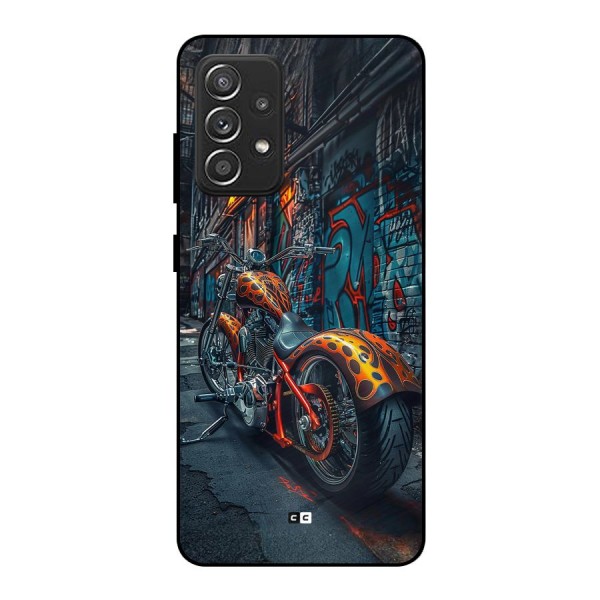 Orange Fatbike Metal Back Case for Galaxy A52