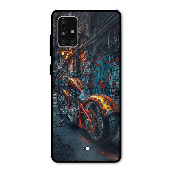 Orange Fatbike Metal Back Case for Galaxy A71